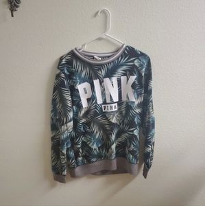 Victoria's Secret/PINK Tropical Palm Print Pullover